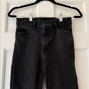 Gently Worn Mother Size 26 Insider Crop Denim Gray/Black Jeans